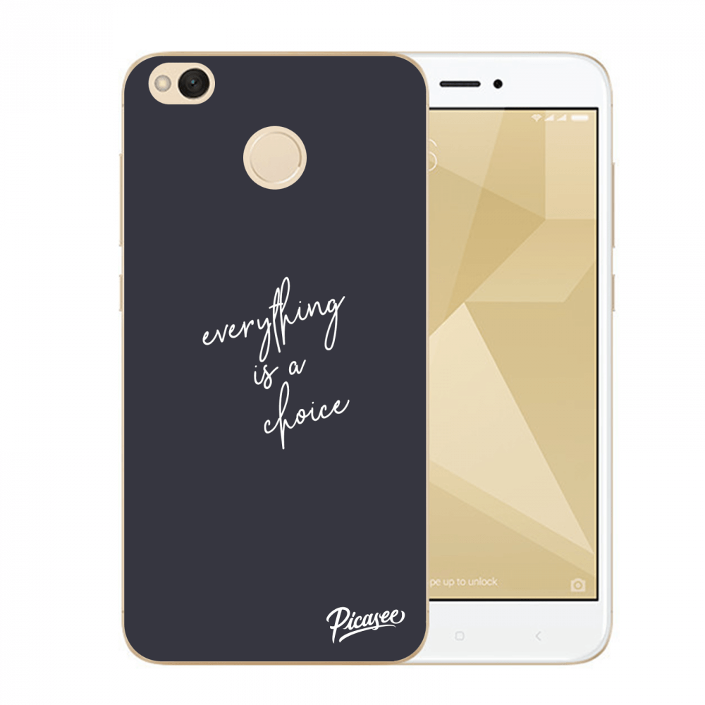 Picasee plastikowe przezroczyste etui do Xiaomi Redmi 4X Global - Everything is a choice