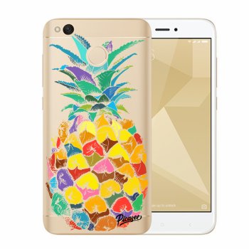 Picasee silikonowe przeźroczyste etui na Xiaomi Redmi 4X Global - Pineapple