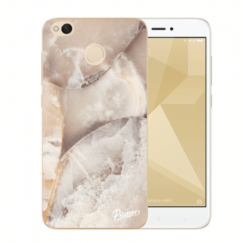 Picasee silikonowe przeźroczyste etui na Xiaomi Redmi 4X Global - Cream marble