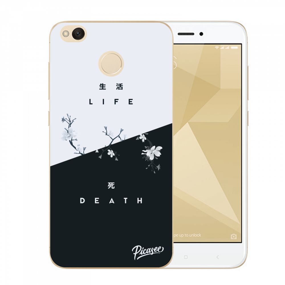 Picasee silikonowe przeźroczyste etui na Xiaomi Redmi 4X Global - Life - Death