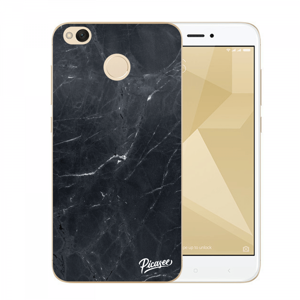 Picasee plastikowe przezroczyste etui do Xiaomi Redmi 4X Global - Black marble