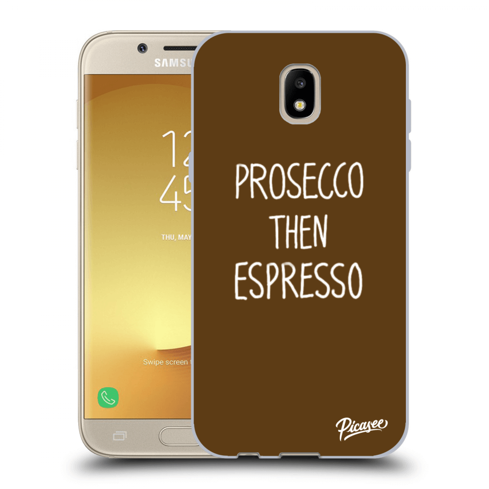 Picasee silikonowe czarne etui na Samsung Galaxy J5 2017 J530F - Prosecco then espresso