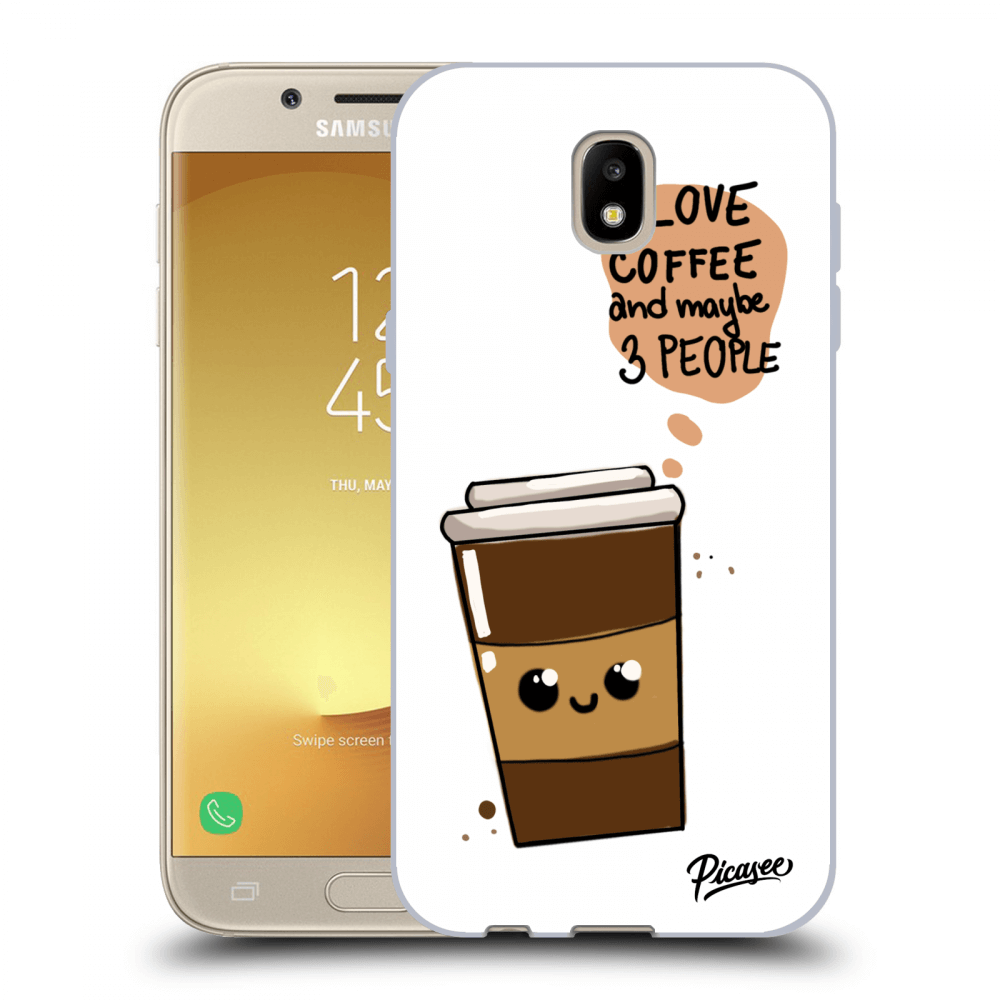 Picasee silikonowe czarne etui na Samsung Galaxy J5 2017 J530F - Cute coffee