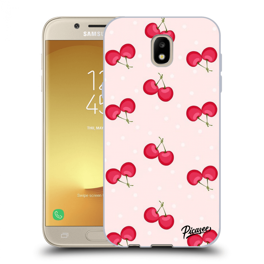 Picasee silikonowe czarne etui na Samsung Galaxy J5 2017 J530F - Cherries