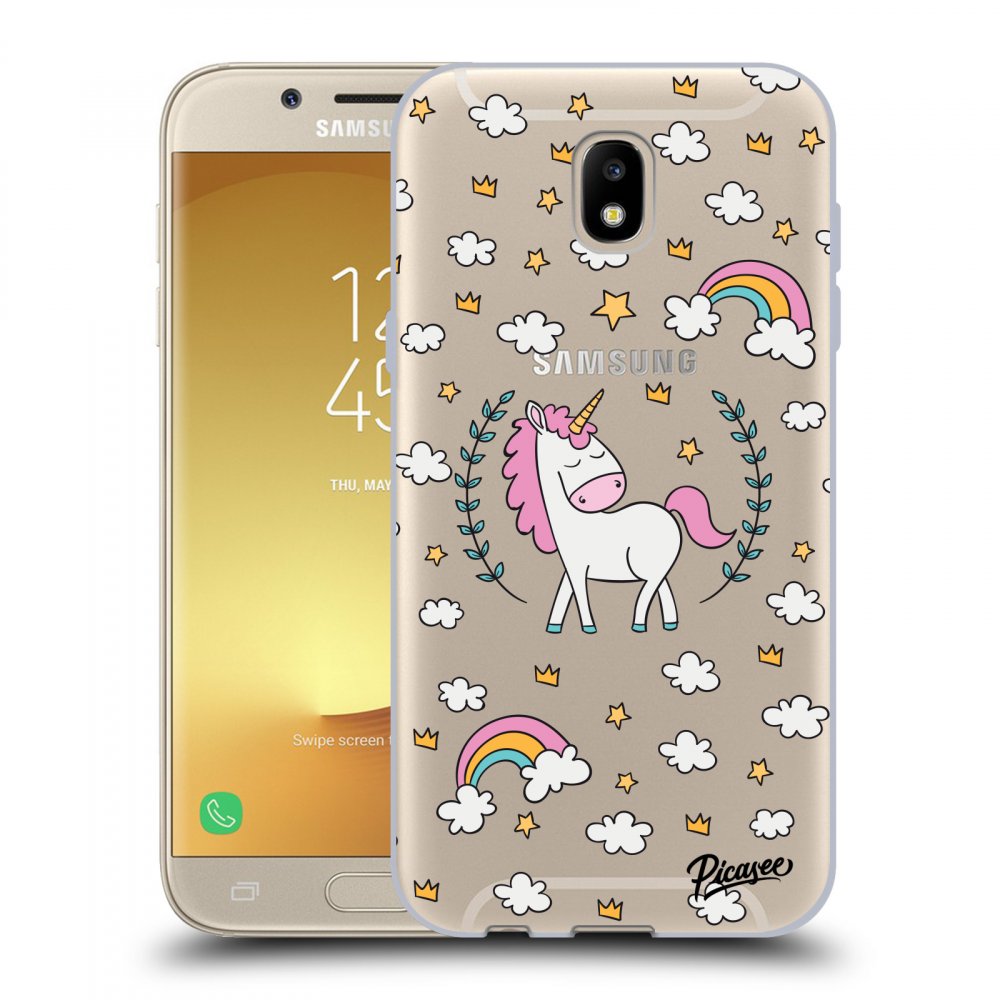 Picasee silikonowe przeźroczyste etui na Samsung Galaxy J5 2017 J530F - Unicorn star heaven