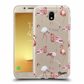 Picasee silikonowe przeźroczyste etui na Samsung Galaxy J5 2017 J530F - Flamingos