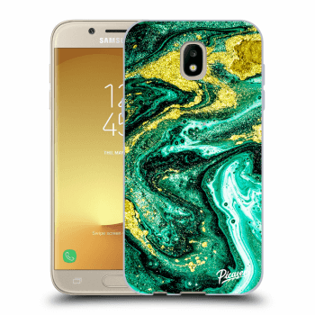 Picasee silikonowe czarne etui na Samsung Galaxy J5 2017 J530F - Green Gold