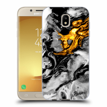 Picasee silikonowe czarne etui na Samsung Galaxy J5 2017 J530F - Black Gold 2