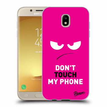 Picasee silikonowe czarne etui na Samsung Galaxy J5 2017 J530F - Angry Eyes - Pink