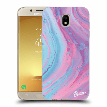 Picasee silikonowe przeźroczyste etui na Samsung Galaxy J5 2017 J530F - Pink liquid
