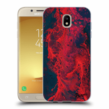Picasee silikonowe przeźroczyste etui na Samsung Galaxy J5 2017 J530F - Organic red