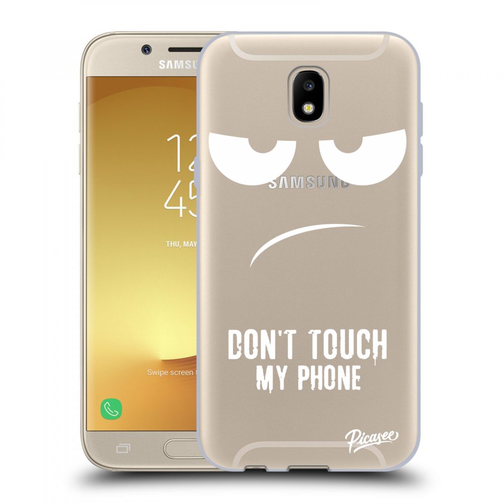 Picasee silikonowe przeźroczyste etui na Samsung Galaxy J5 2017 J530F - Don't Touch My Phone