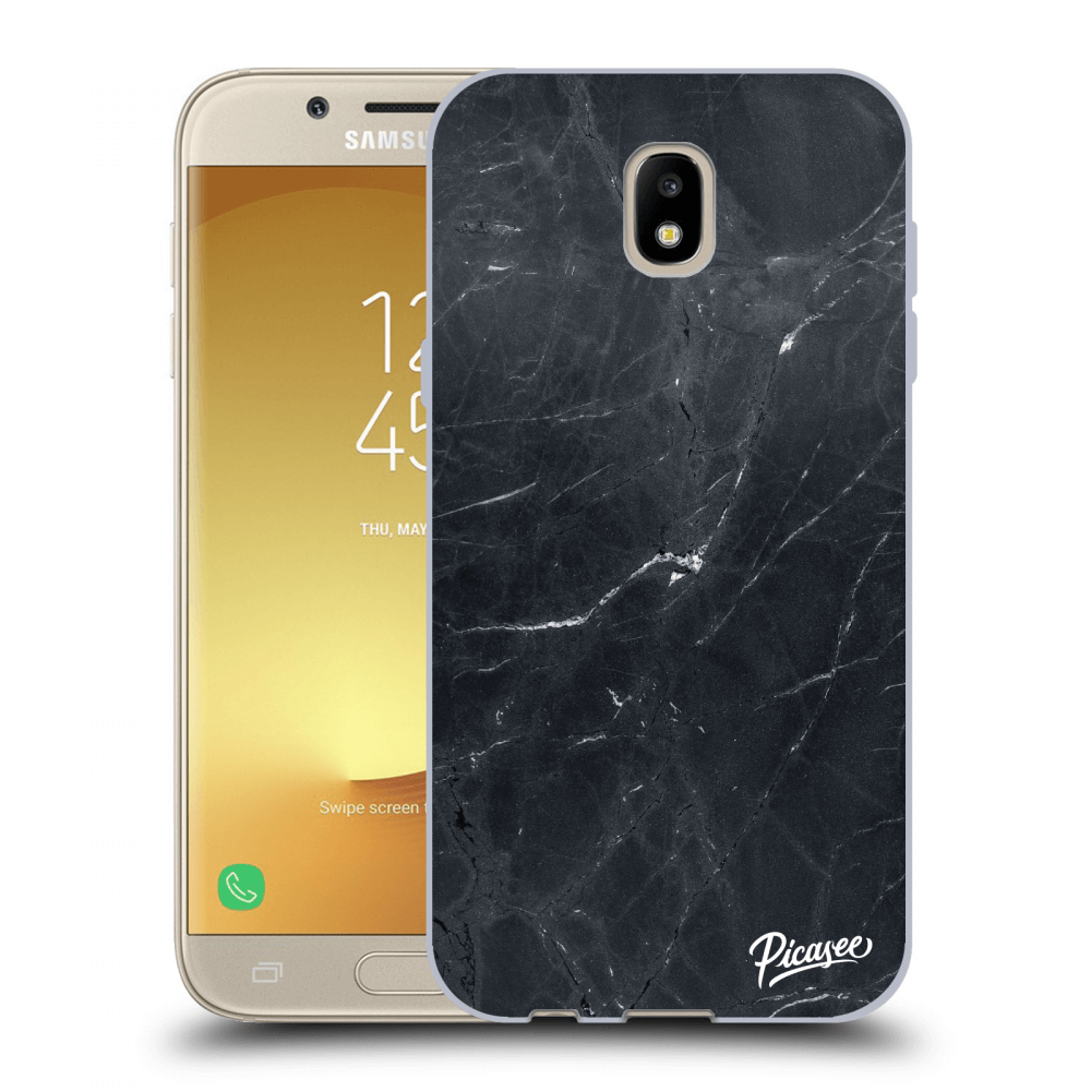 Picasee silikonowe czarne etui na Samsung Galaxy J5 2017 J530F - Black marble