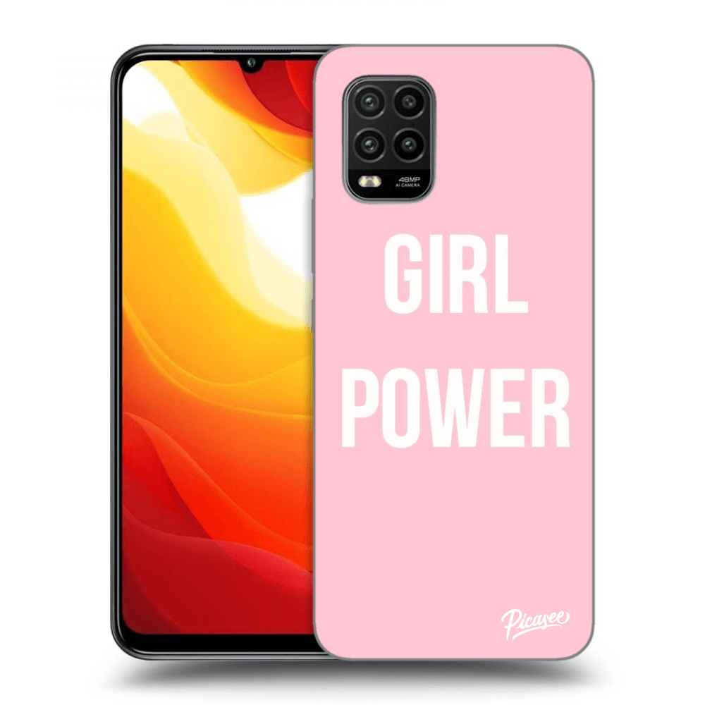 Picasee silikonowe czarne etui na Xiaomi Mi 10 Lite - Girl power