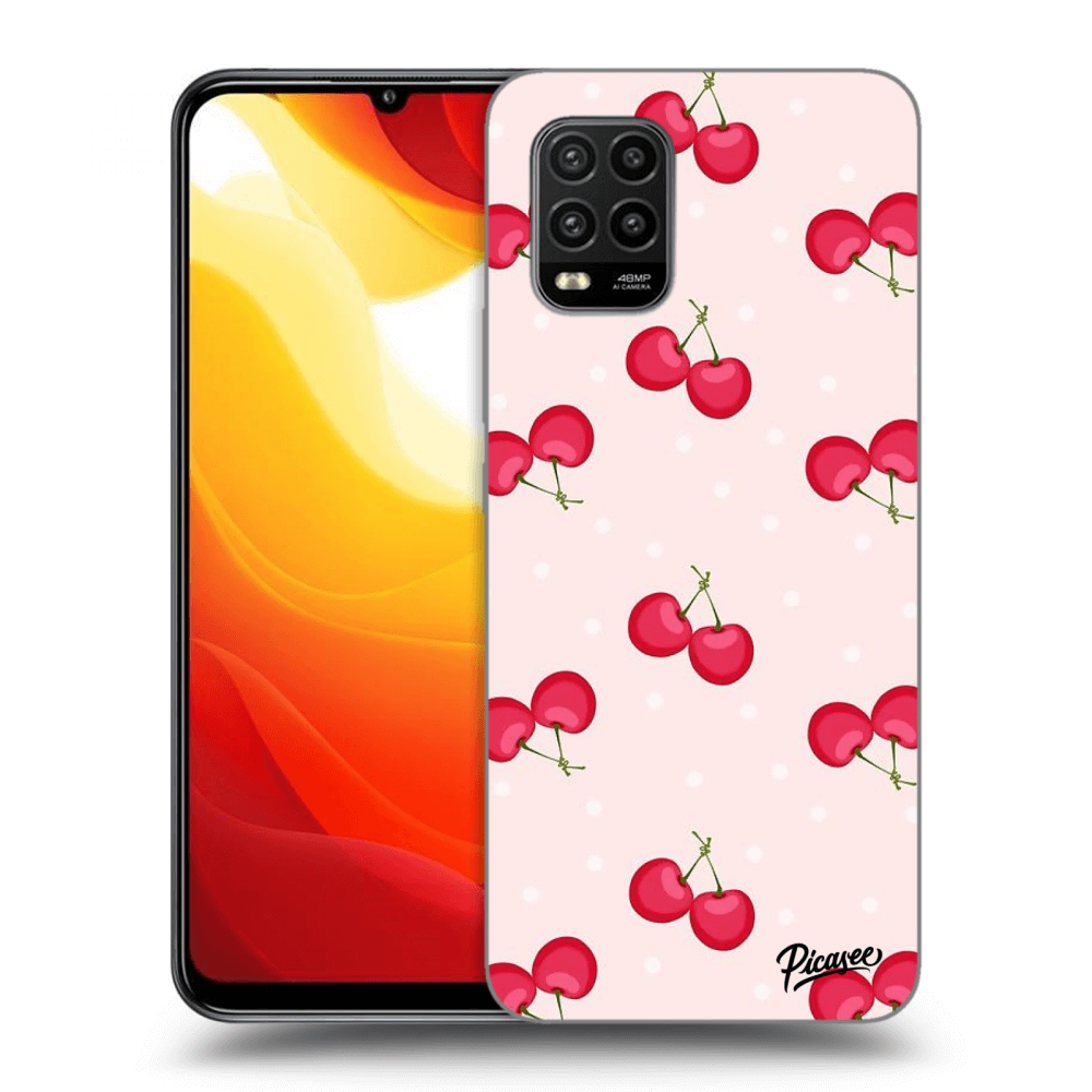 Picasee silikonowe czarne etui na Xiaomi Mi 10 Lite - Cherries