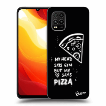 Picasee silikonowe czarne etui na Xiaomi Mi 10 Lite - Pizza