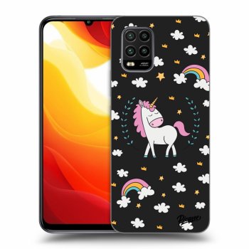 Picasee silikonowe czarne etui na Xiaomi Mi 10 Lite - Unicorn star heaven