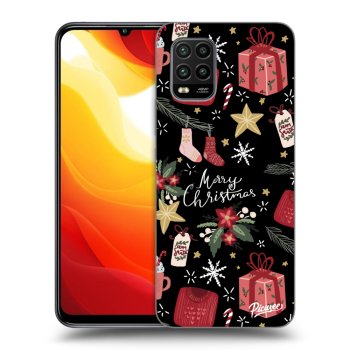 Picasee silikonowe czarne etui na Xiaomi Mi 10 Lite - Christmas