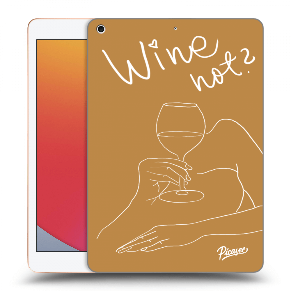 Picasee silikonowe przeźroczyste etui na Apple iPad 10.2" 2020 (8. gen) - Wine not