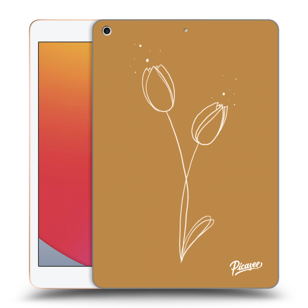 Picasee silikonowe czarne etui na Apple iPad 10.2" 2020 (8. gen) - Tulips