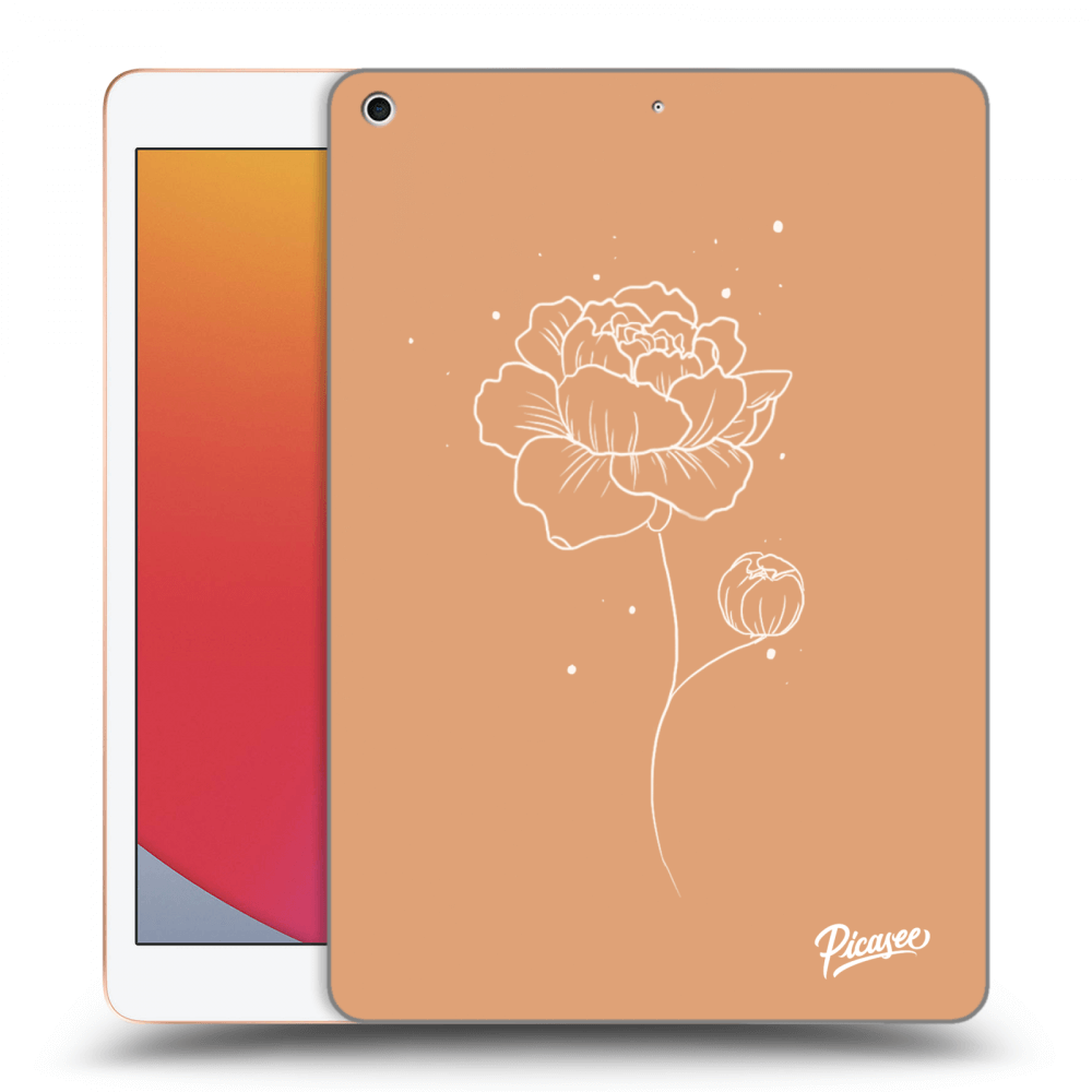 Picasee silikonowe przeźroczyste etui na Apple iPad 10.2" 2020 (8. gen) - Peonies