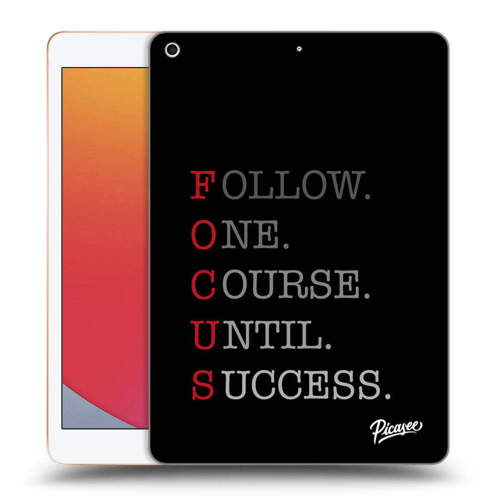 Picasee silikonowe czarne etui na Apple iPad 10.2" 2020 (8. gen) - Focus