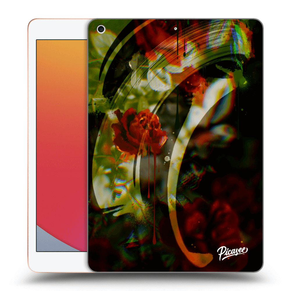 Picasee silikonowe przeźroczyste etui na Apple iPad 10.2" 2020 (8. gen) - Roses color