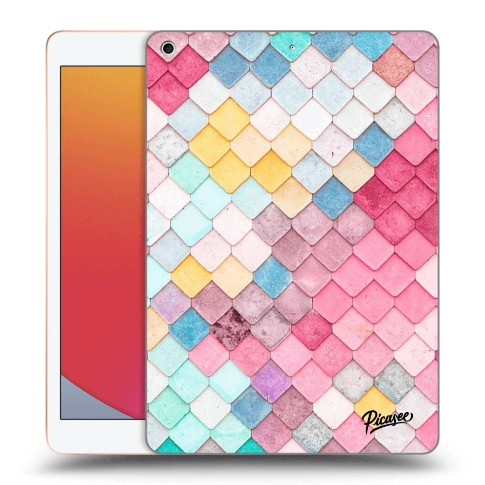 Picasee silikonowe czarne etui na Apple iPad 10.2" 2020 (8. gen) - Colorful roof
