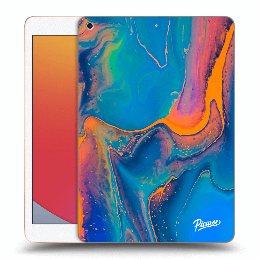 Picasee silikonowe przeźroczyste etui na Apple iPad 10.2" 2020 (8. gen) - Rainbow