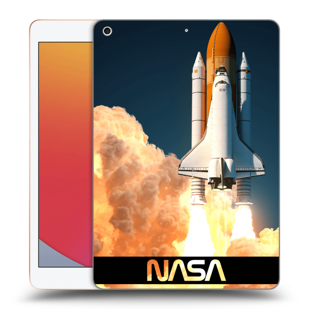 Picasee silikonowe czarne etui na Apple iPad 10.2" 2020 (8. gen) - Space Shuttle
