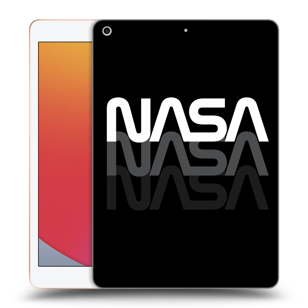 Picasee silikonowe czarne etui na Apple iPad 10.2" 2020 (8. gen) - NASA Triple