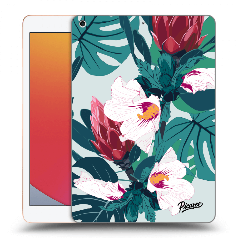 Picasee silikonowe czarne etui na Apple iPad 10.2" 2020 (8. gen) - Rhododendron