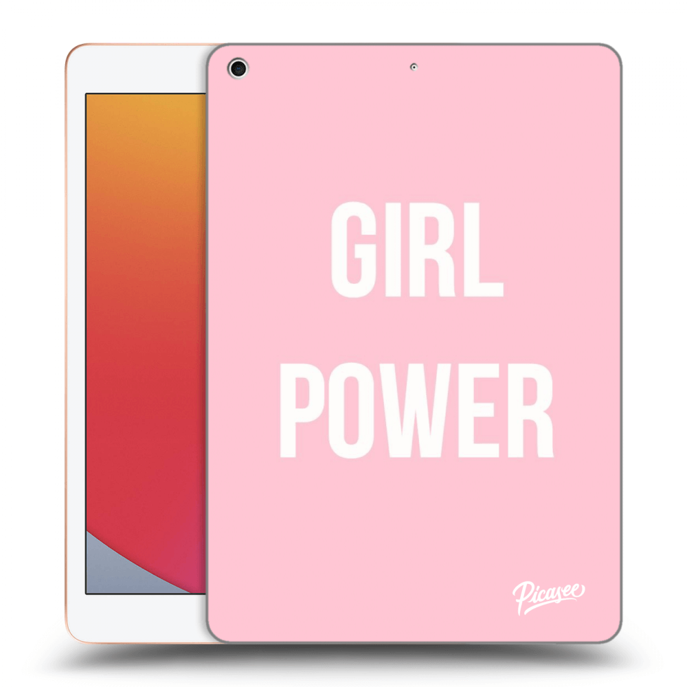 Picasee silikonowe czarne etui na Apple iPad 10.2" 2020 (8. gen) - Girl power