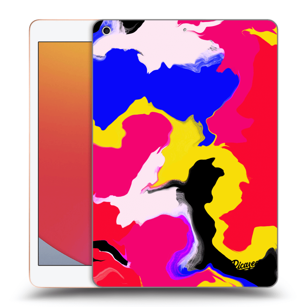 Picasee silikonowe czarne etui na Apple iPad 10.2" 2020 (8. gen) - Watercolor