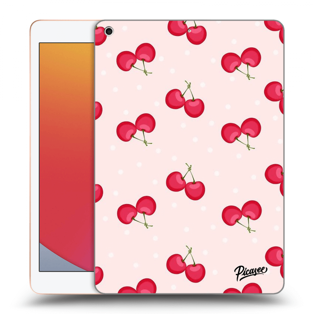 Picasee silikonowe przeźroczyste etui na Apple iPad 10.2" 2020 (8. gen) - Cherries