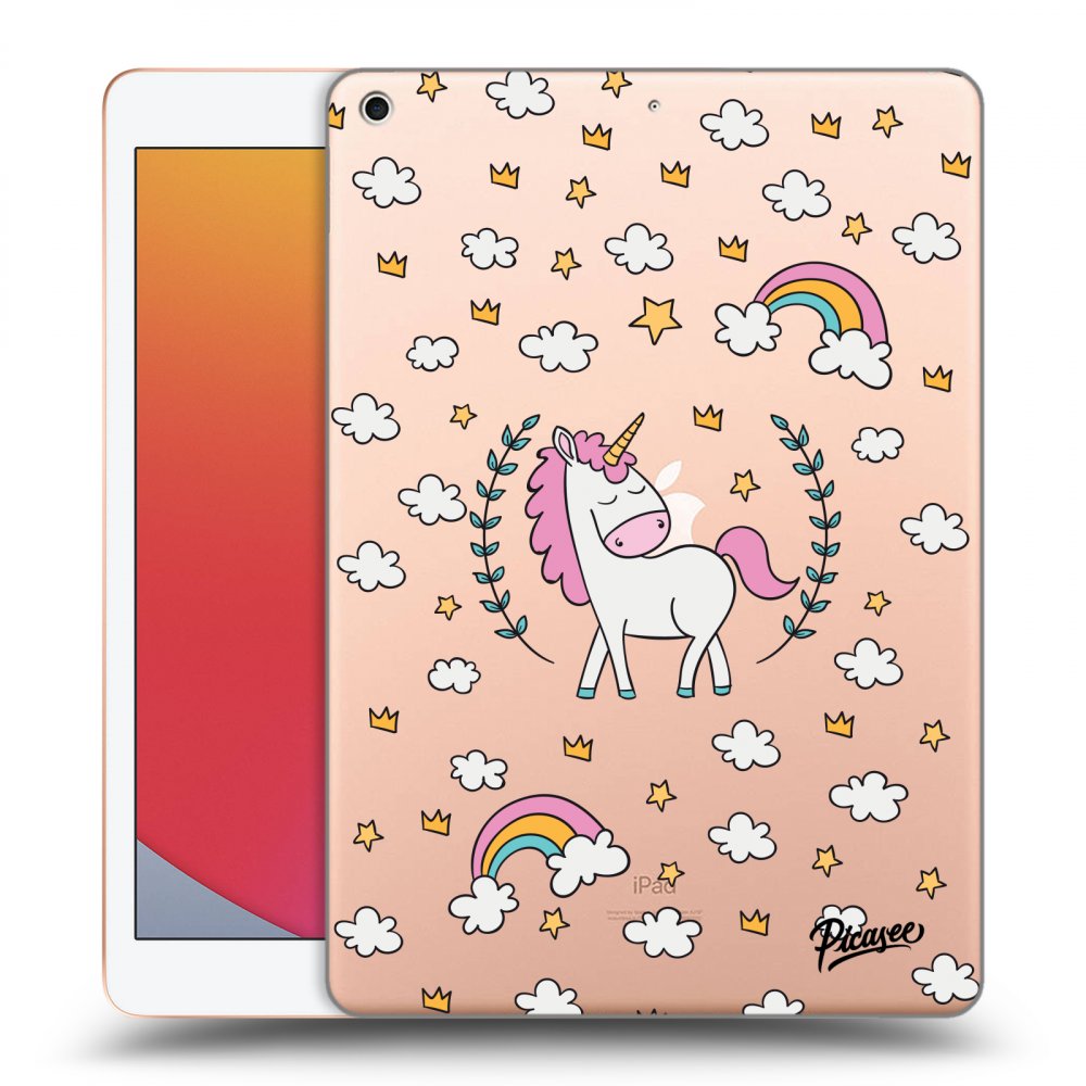 Picasee silikonowe przeźroczyste etui na Apple iPad 10.2" 2020 (8. gen) - Unicorn star heaven