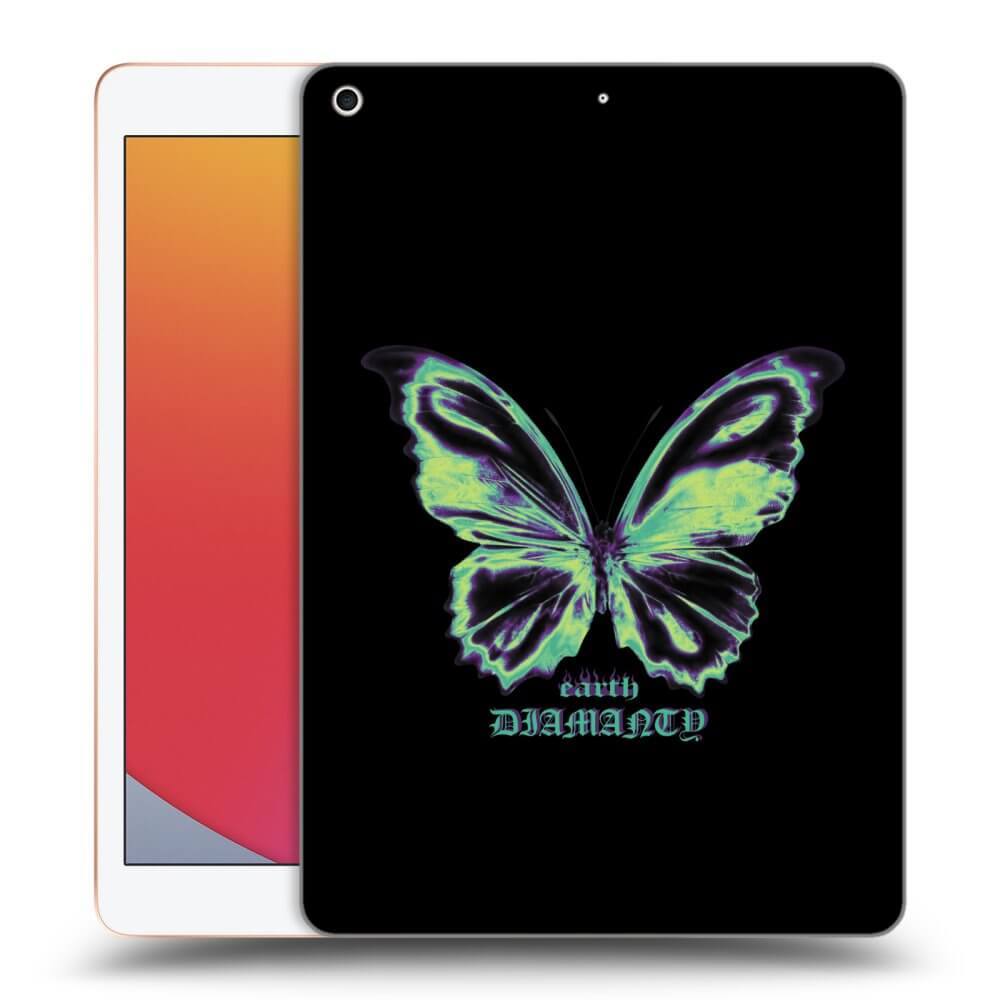 Picasee silikonowe czarne etui na Apple iPad 10.2" 2020 (8. gen) - Diamanty Blue