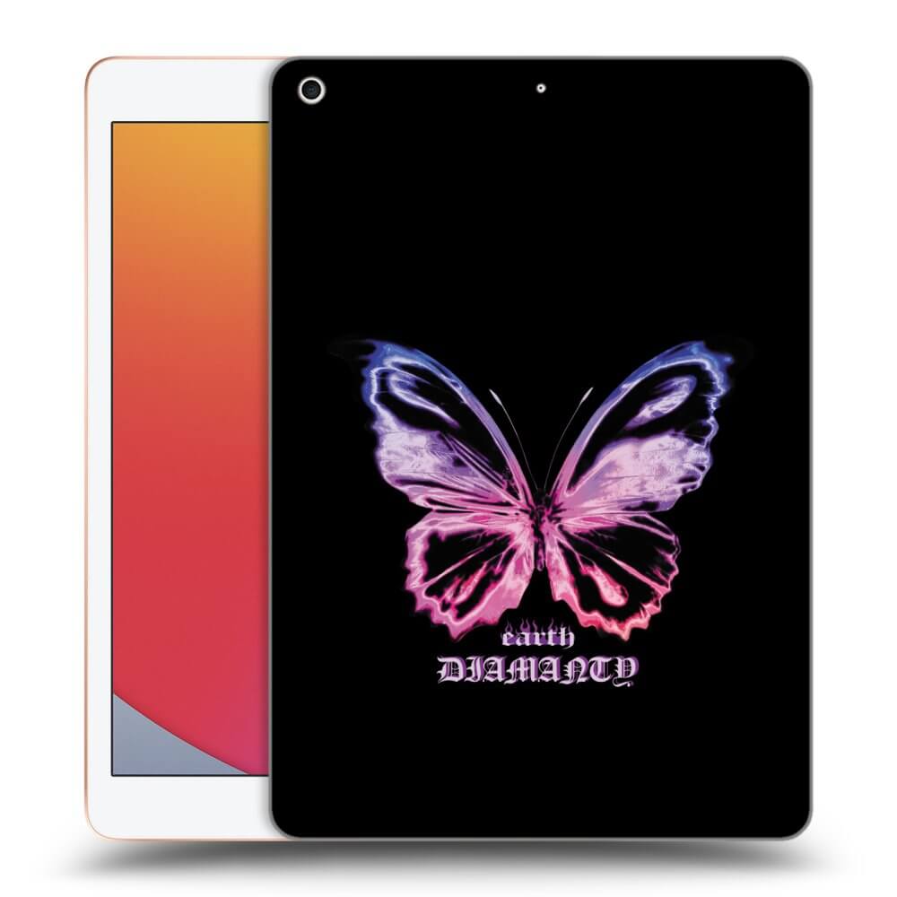 Picasee silikonowe przeźroczyste etui na Apple iPad 10.2" 2020 (8. gen) - Diamanty Purple