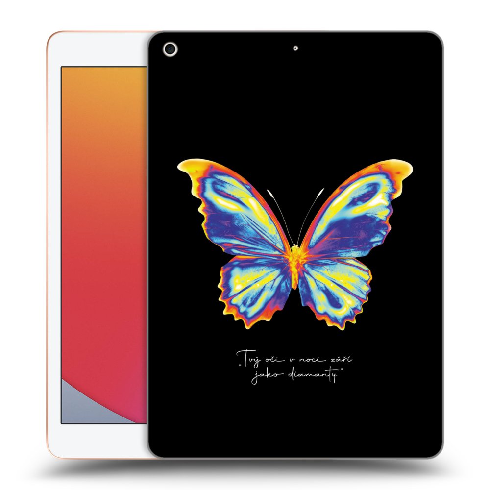 Picasee silikonowe przeźroczyste etui na Apple iPad 10.2" 2020 (8. gen) - Diamanty Black