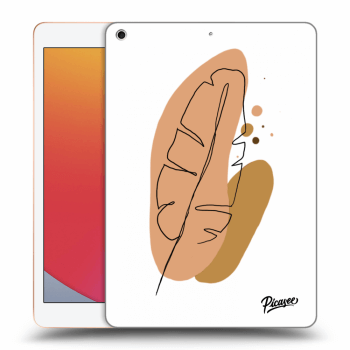 Picasee silikonowe przeźroczyste etui na Apple iPad 10.2" 2020 (8. gen) - Feather brown