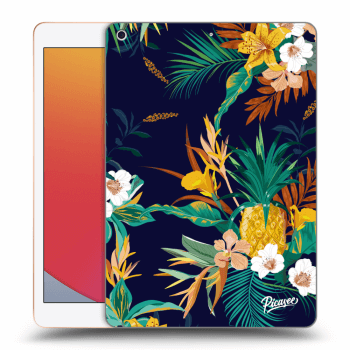 Picasee silikonowe czarne etui na Apple iPad 10.2" 2020 (8. gen) - Pineapple Color