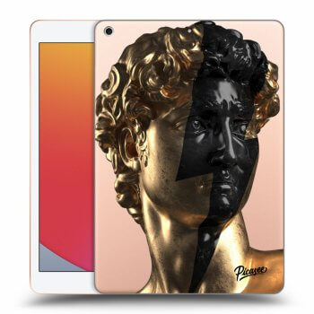 Picasee silikonowe przeźroczyste etui na Apple iPad 10.2" 2020 (8. gen) - Wildfire - Gold