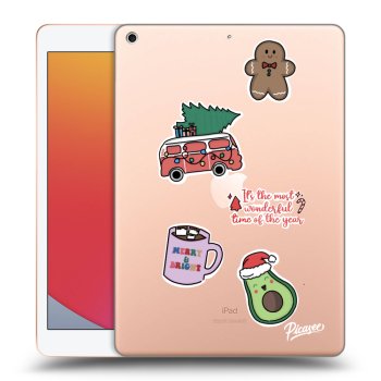 Picasee silikonowe przeźroczyste etui na Apple iPad 10.2" 2020 (8. gen) - Christmas Stickers