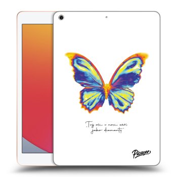 Picasee silikonowe przeźroczyste etui na Apple iPad 10.2" 2020 (8. gen) - Diamanty White