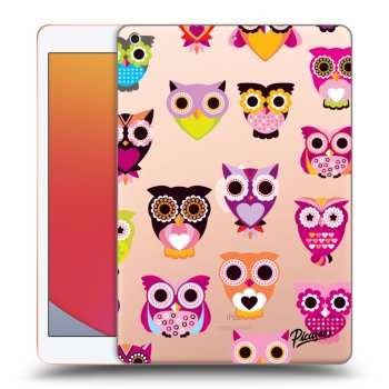 Picasee silikonowe przeźroczyste etui na Apple iPad 10.2" 2020 (8. gen) - Owls