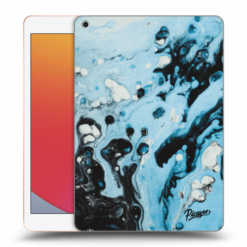 Picasee silikonowe przeźroczyste etui na Apple iPad 10.2" 2020 (8. gen) - Organic blue