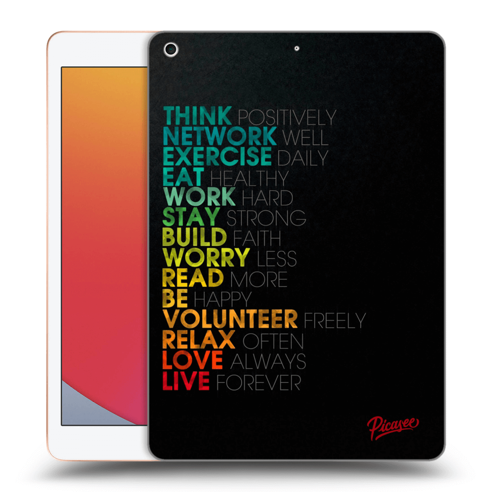 Picasee silikonowe przeźroczyste etui na Apple iPad 10.2" 2020 (8. gen) - Motto life