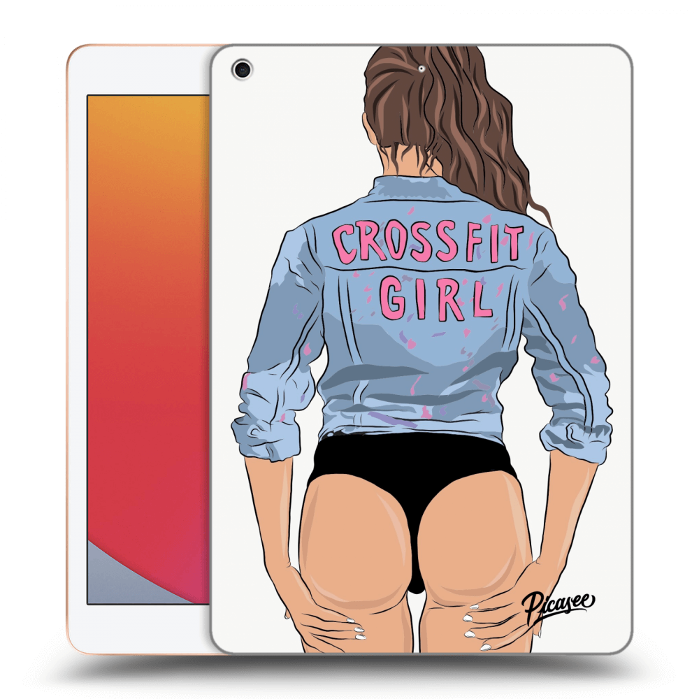 Picasee silikonowe przeźroczyste etui na Apple iPad 10.2" 2020 (8. gen) - Crossfit girl - nickynellow