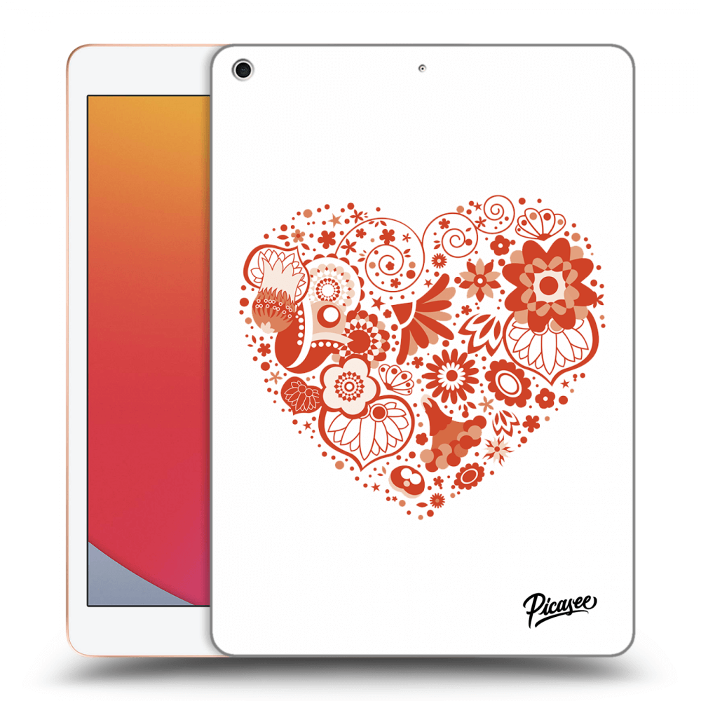 Picasee silikonowe przeźroczyste etui na Apple iPad 10.2" 2020 (8. gen) - Big heart