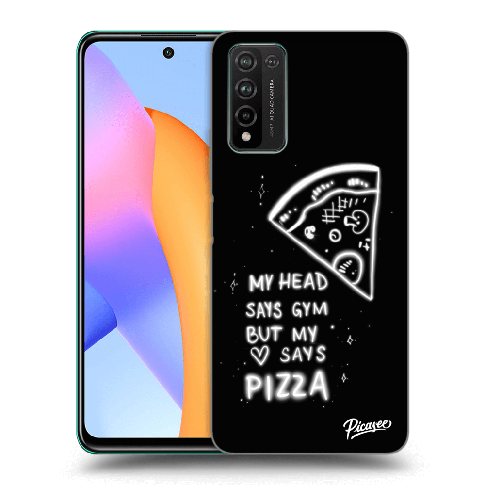 Picasee silikonowe przeźroczyste etui na Honor 10X Lite - Pizza